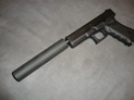 Fake Suppressor for 9mm Pistols (Matte Black finish)